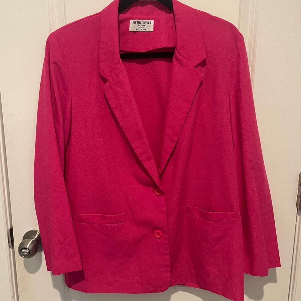 Alfred Dunner Women's Vibrant Pink Blazer